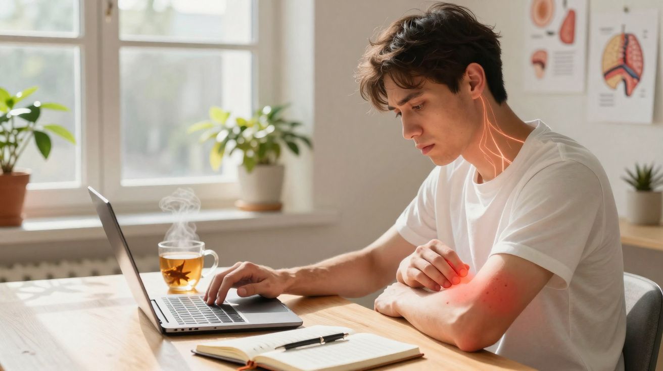 Cientistas descobrem via nervosa que faz o estresse agravar a eczema.